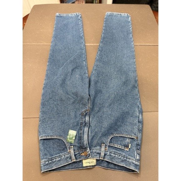 L.L. Bean Mens 32x30 Relaxed Fit Fleece Lined Blue Denim Jeans Cold Weather NWT - Picture 5 of 10